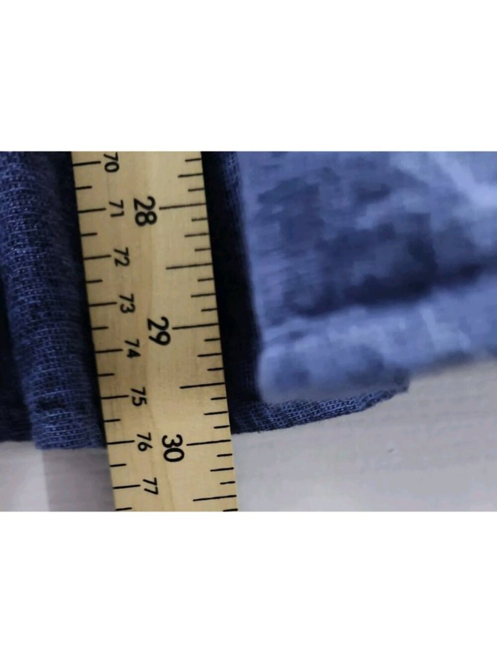 Cut Loose Linen Blend Blouse Peplum Coastal Blue Small - Picture 6 of 7